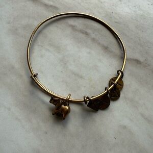 Alex and Ani Gold Elephant Charm Bracelet